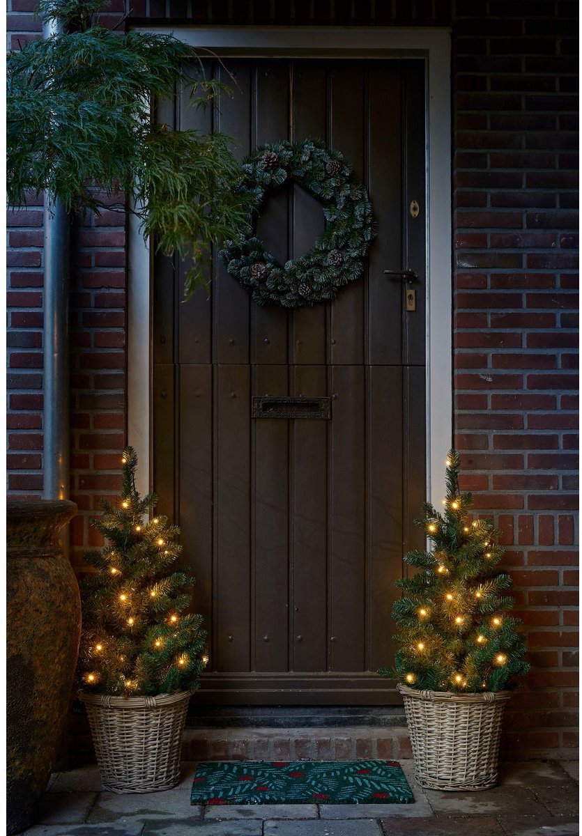 Triumph Tree Empress Groen Frosted - Kerstversiering met Dennenappels en Zachte PVC-Naalden - Kerstkrans met Klassieke Uitstraling - Deurkrans voor Binnen - Ø60 cm - Groen – foto 4