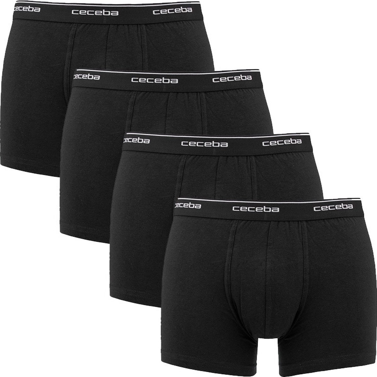 CECEBA Monza Heren Boxer - 4-pack Multipack- Zwart