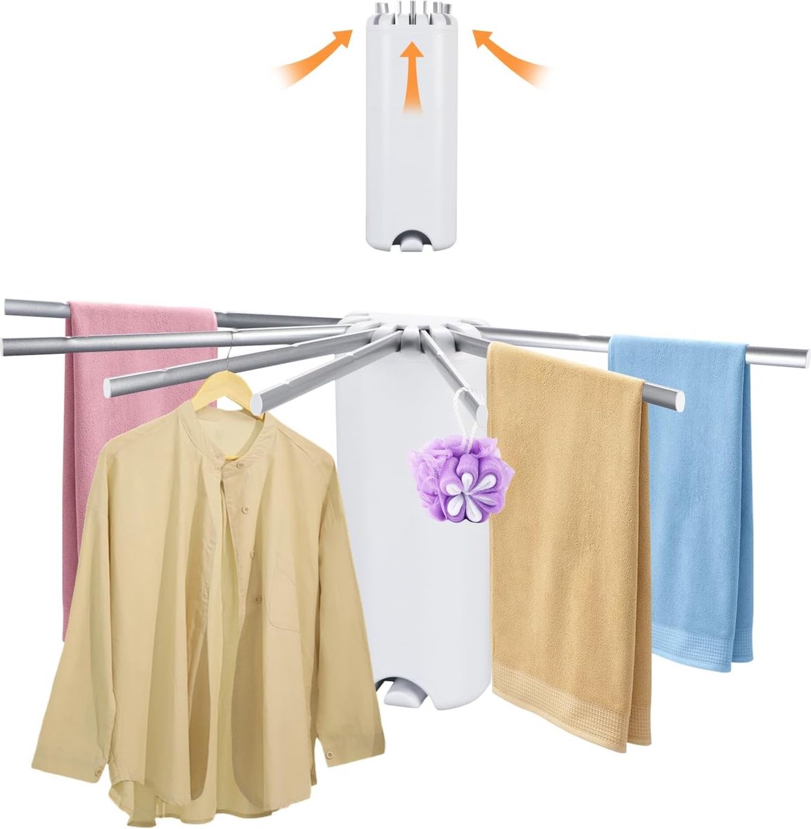 Goedkoopste Goodivery ® Kledingrek voor Wandmontage, Ruimtebesparend en Uittrekbaar Droogrek voor Binnen en Buiten