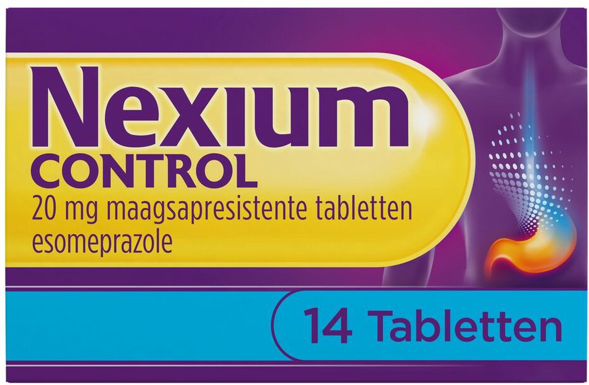 Goedkoopste Nexium Control 20mg - 2 x 14 tabletten