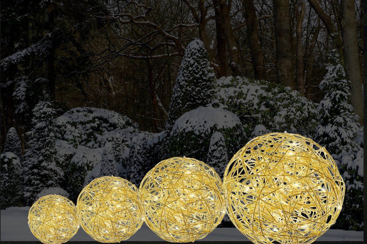 3D Kerstbal "Galax" met 100 LEDs - Goud - ø37,5 cm