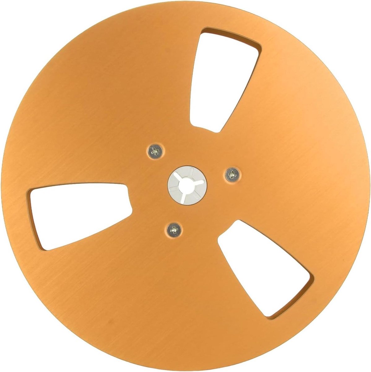 Image of 7 Inch Lege Bandhaspel - 3 Gaten - Universele Windweerstand - Aluminium Take-up Haspel - Opname Nab - Goud .
