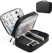 YONO Kabel Organiser Tas XL - Kabeltas - Electronica Organizer Etui - Opbergtas voor Kabels en Accessoires - Zwart