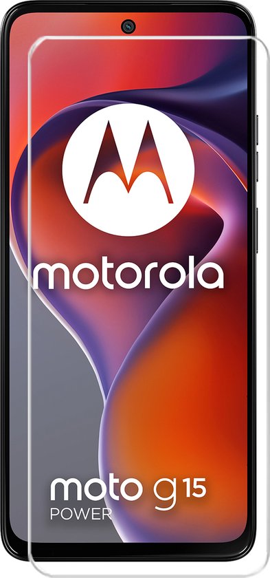 Protecteur d'écran Motorola Moto G15 Power - Économiseur d'écran MobyDefend compatible avec les coques - Glas trempé - Plaque de verre Convient pour : Motorola Moto G15 Power