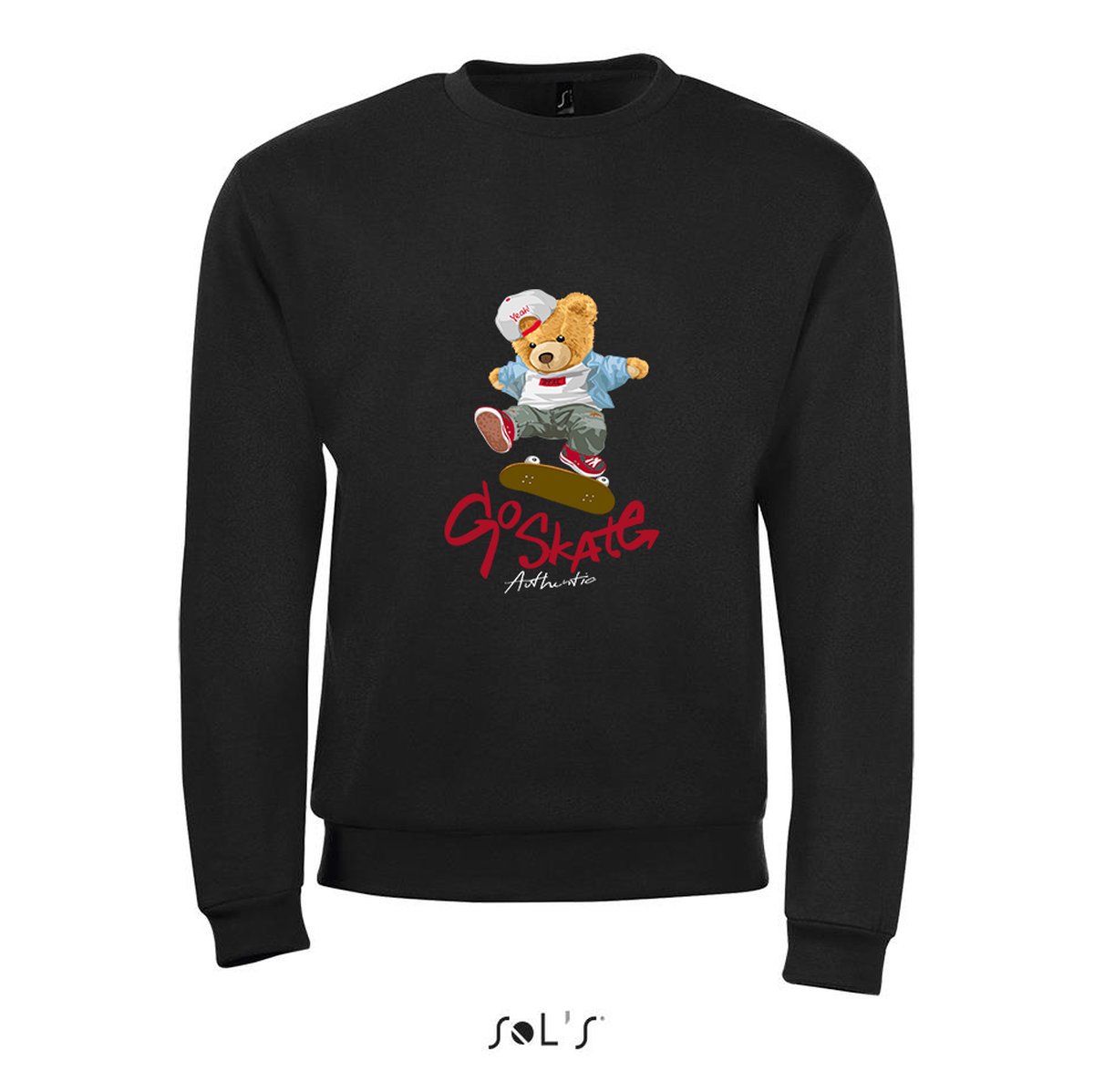 Sweatshirt 2-168 Skating Bear - xS