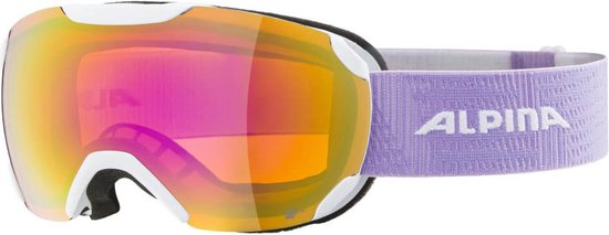 ALPINA LADIS Q OTG Ski Goggles with Mirror, Contrast Enhancing 100% UV Protection for Adults, Matte Black, One Size