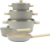 Bol.com Royal Swiss Pannenset ® - Forged Pannenset - 11 delig - Met glazen deksels - Alle warmtebronnen - Antiaanbaklaag - PFAS-... aanbieding