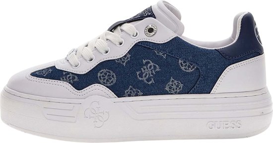 Dames Sneakers Guess Swole2 Denim Blue Jeansblauw Maat 39 bol