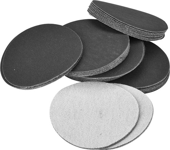 Schuurpapier 50 stuks - 75 mm klittenband ronde schuurschijven