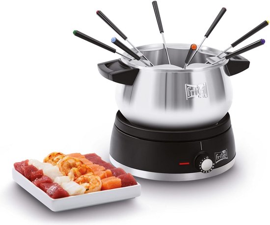 FRITEL Fondue F0 2580 - Elektrische Fonduepan / Kaasfondue / Chocoladefondue - 1,5L - 1500W - PFAS-vrij - 2 tot 8 Pers.+ 8 Fonduevorkjes — afbeelding 4