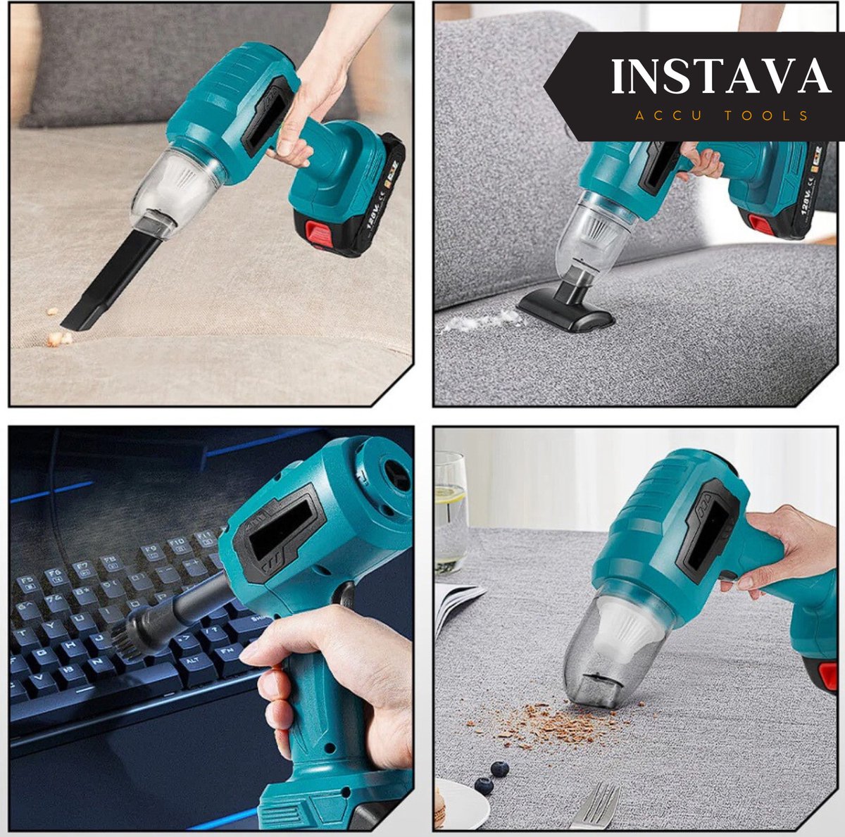 Instava - Accu Auto Stofzuiger incl. 2x Accu (2.0Ah) - afbeelding 3