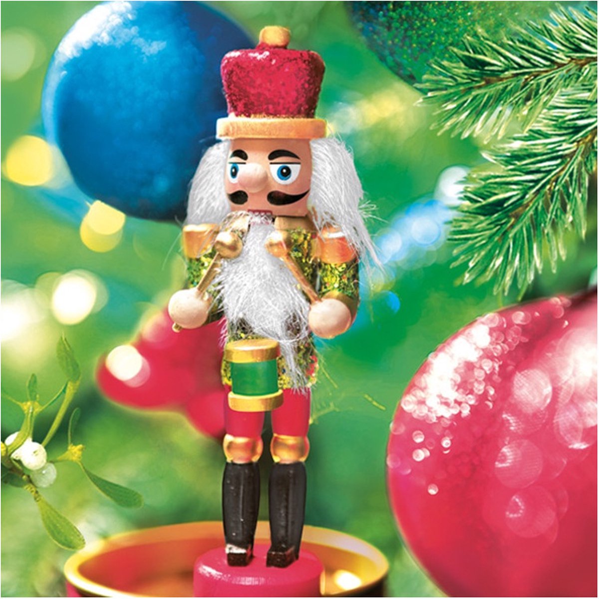 Maki kerst thema servetten - 40x st - 33 x 33 cm - notenkraker - papier - kerstservetten