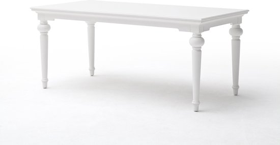 Provence eettafel 100x200 cm, in wit.