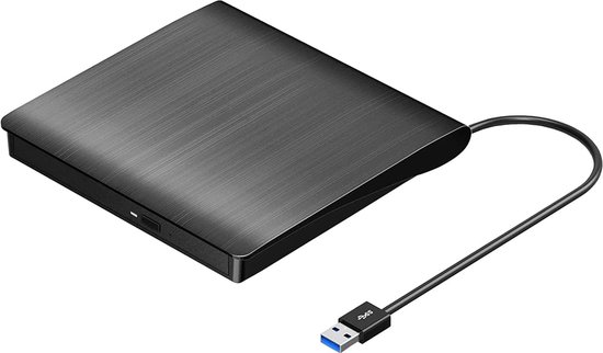Qost - Externe CD/DVD Speler - USB 3.0 - CD-Rom Disk Lezer & Brander - USB DVD speler - Externe DVD brander - Plug & Play - Geschikt Voor Windows, Linux & Mac