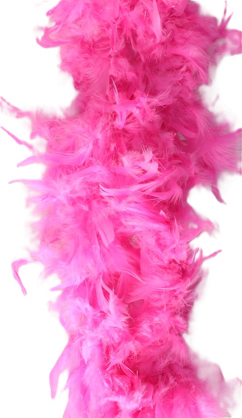 Faram Party Sierveren Boa - Carnaval verkleed accessoire - fuchsia roze - 180 cm - 50 gram