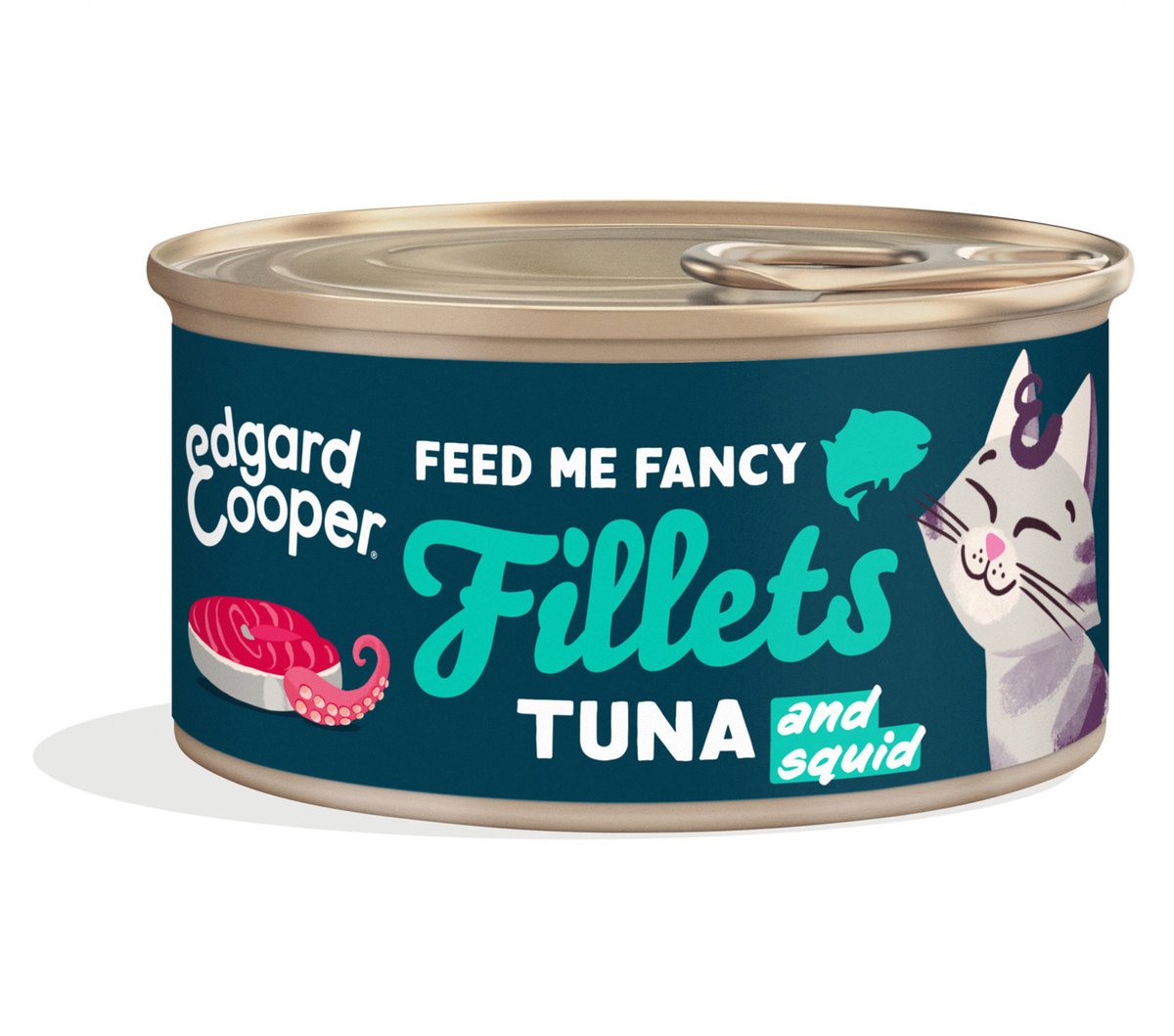 Edgard&Cooper Kattenvoer Fillets Tonijn - Inktvis 70 gr