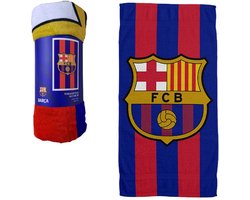 FC Barcelona Badlaken 100x180 cm Blauw/Rood