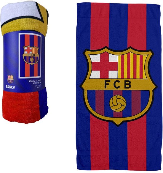FC Barcelona Badlaken 100x180 cm Blauw/Rood