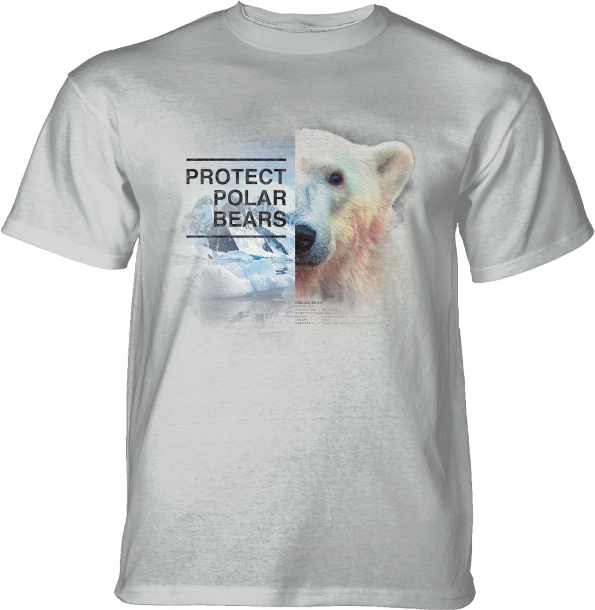 T-shirt Protect Polar Bear Grey M