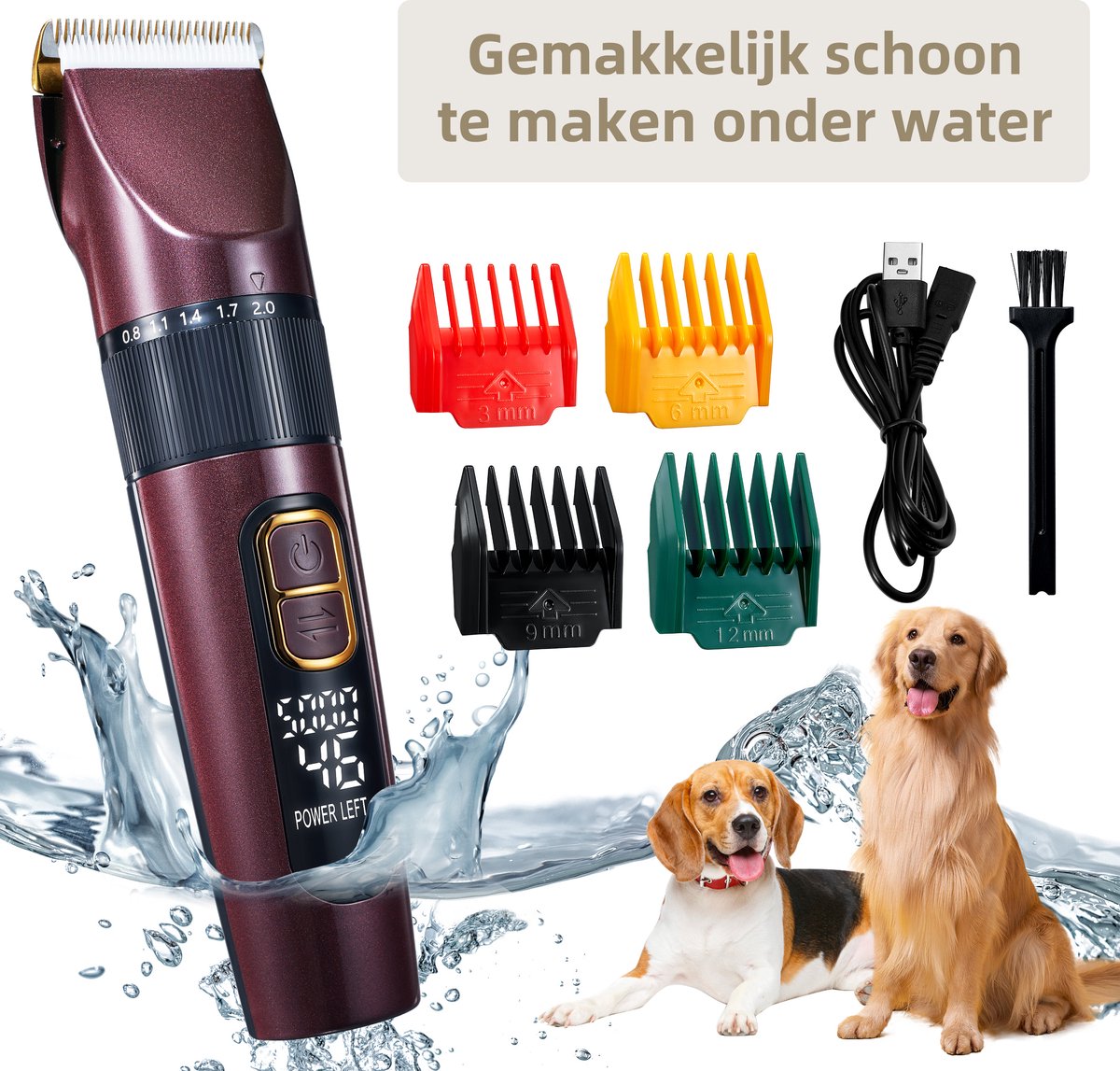 Paw 2 Tail Hondentondeuse - Honden tondeuse - Kattentondeuse - Hondentrimmer - Dikke vacht - Honden trimset - Stil - Pedicurekam - Draadloos thumbnail 5