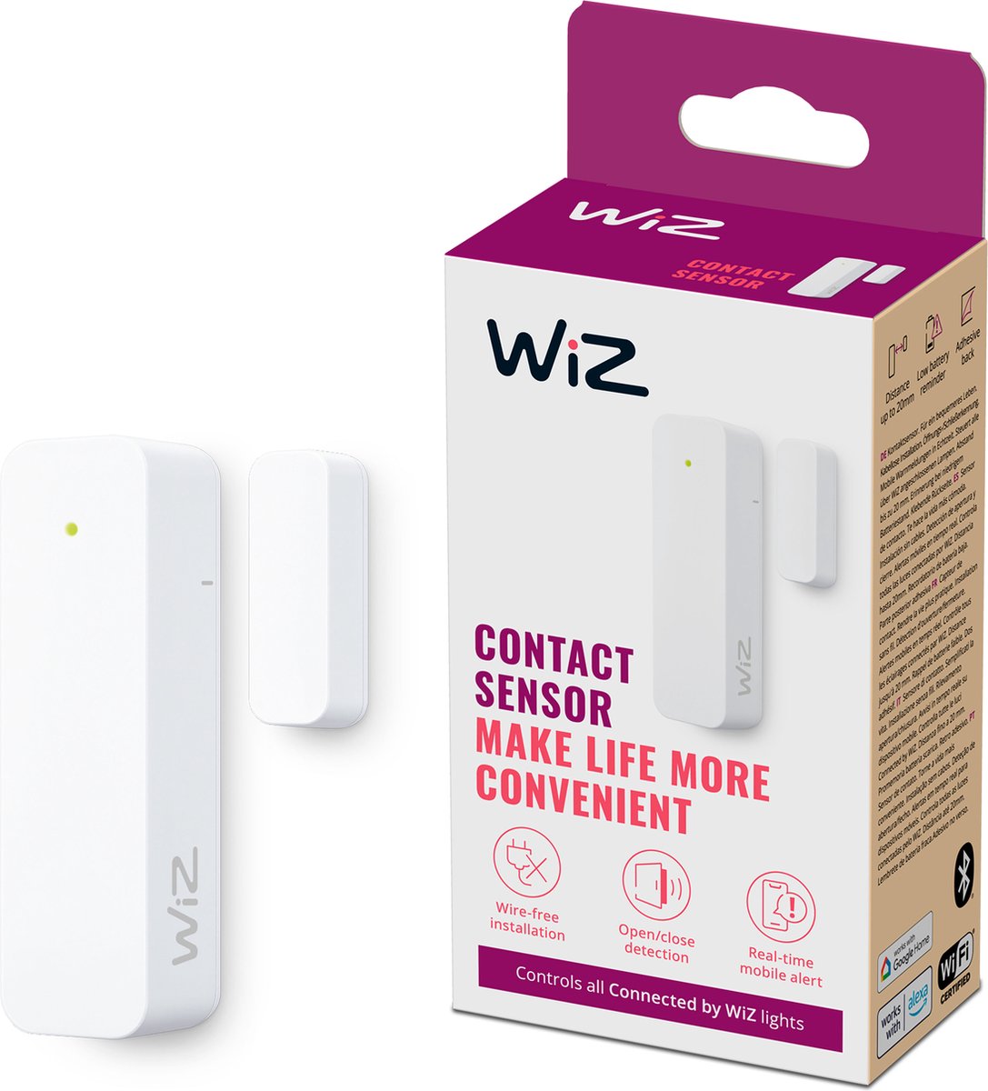 Bol.com WiZ Contact Sensor - Home Monitoring - directe meldingen via de WiZ app aanbieding