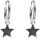 Karma Hoops Symbols Star Silver Oorbellen  - Zilver