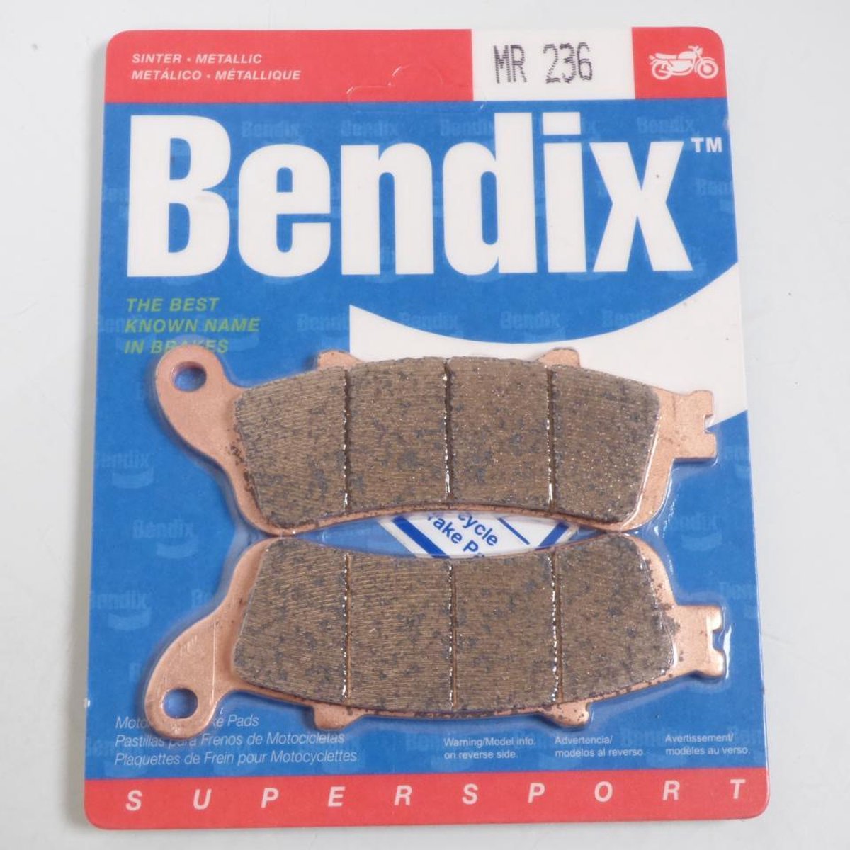 bendix remblokje voor motor honda 1800 gl goldwing na 2001 mr236 nieuw