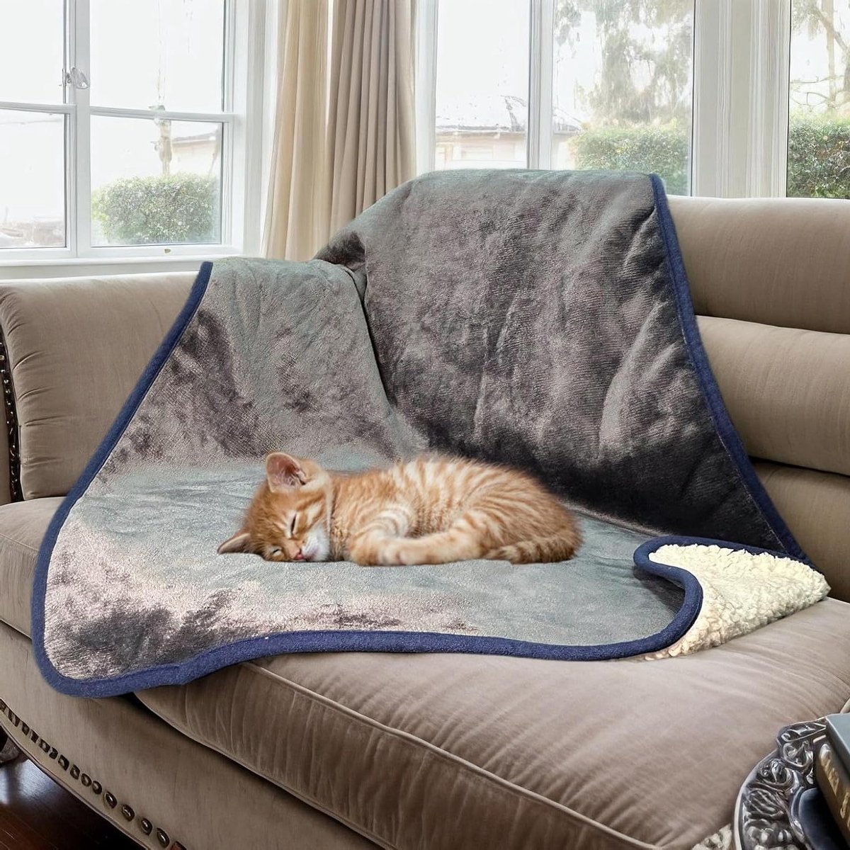 Waterdichte Hondendeken 60 x 90 cm - Luxe Omkeerbare Fleecedeken voor Honden en Katten - Warm en Wasbaar