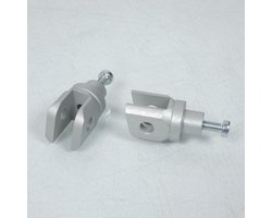 Paar voorste voetsteunhouders Lightech voor motor Suzuki 750 Gsx-R FTP005SIL