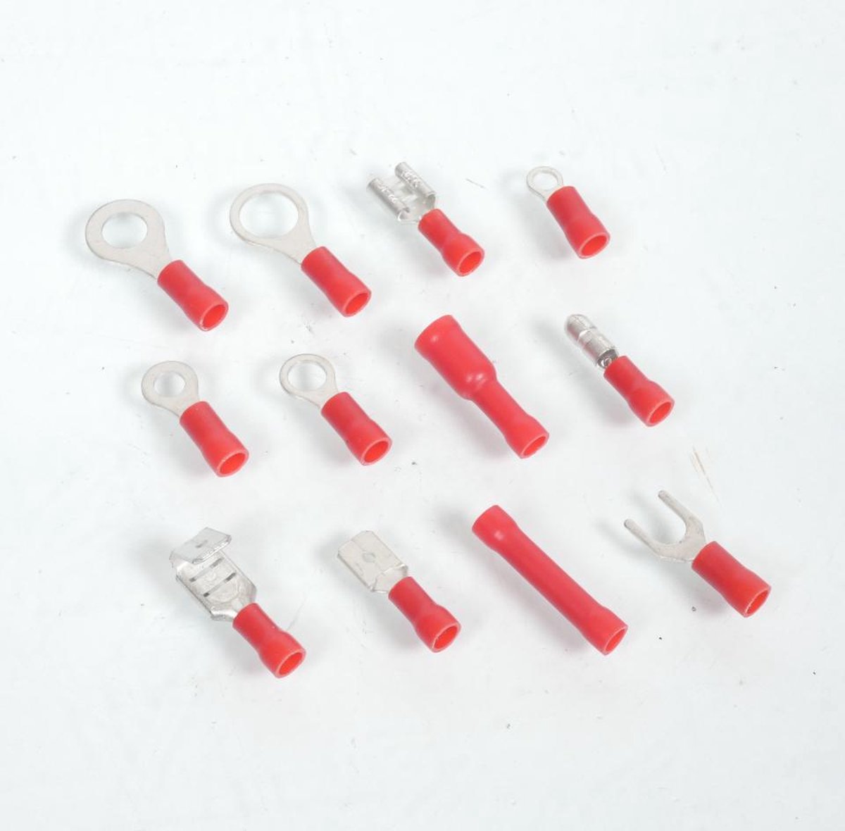 assortiment van 165 rode geïsoleerde motorfiets klemmen automaster
