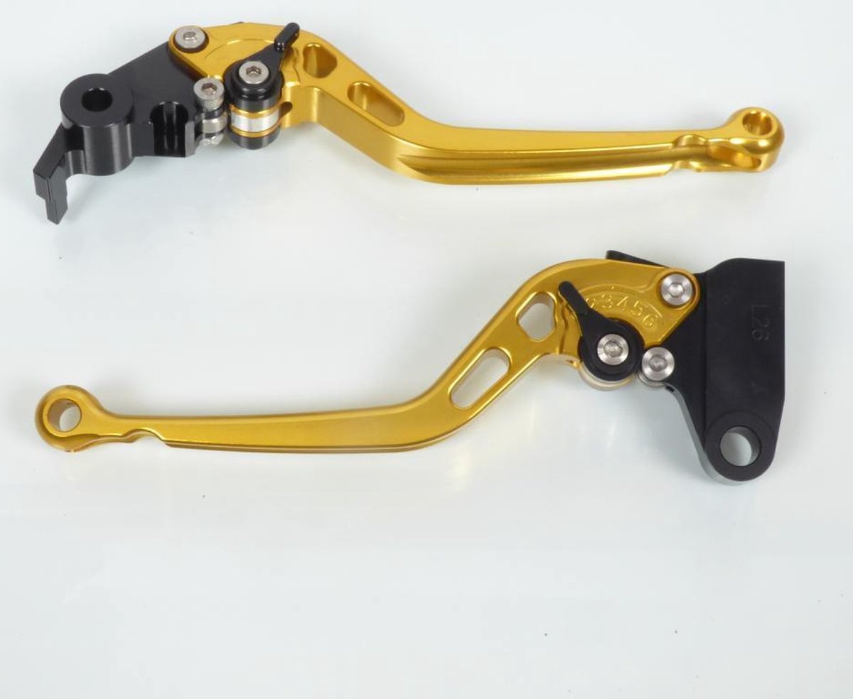 Levier frein droit gauche pour moto Triumph 675 Daytona R 2011 à 2017 coloris or/noir