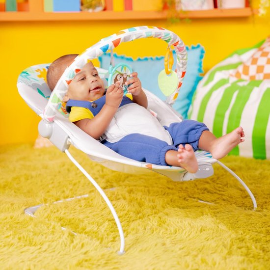 White-Label® Elektrische Schommelstoel Baby - Baby Swing - Wipstoel Baby's met Speelboog - Multikleur van White-Label® — afbeelding 5