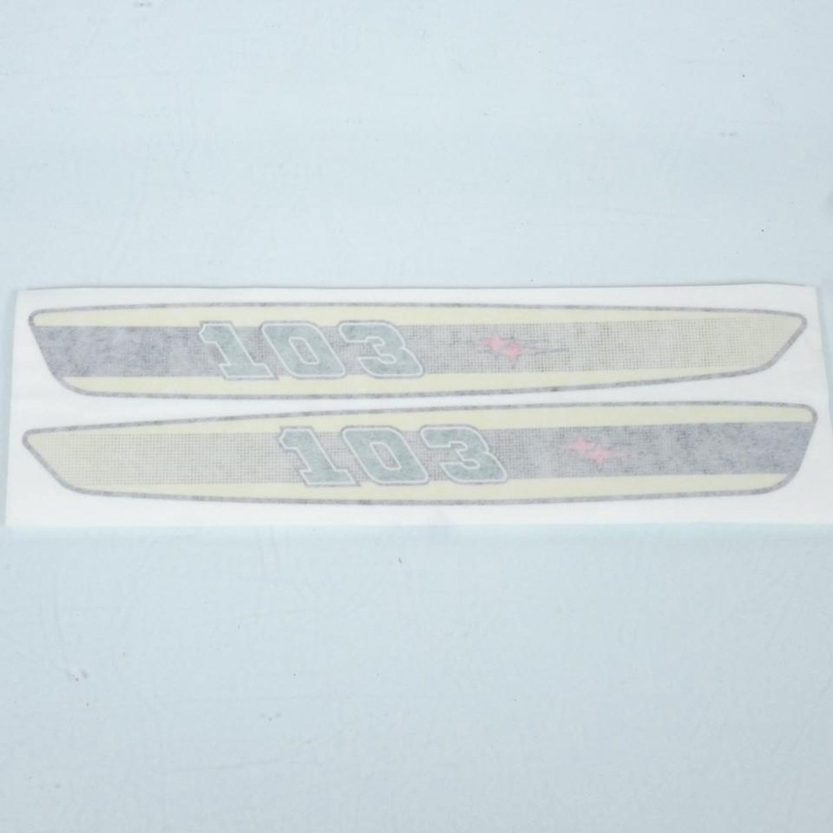 Autocollant stickers de réservoir blanc vert 280x38mm pour mobylette Peugeot 103