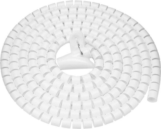 Kabel-Tex Spiralbindung – Schwarzes Kabelbündelungsband 6mm X 5m Für Ordentliche Kabel Hinterm Schreibtisch