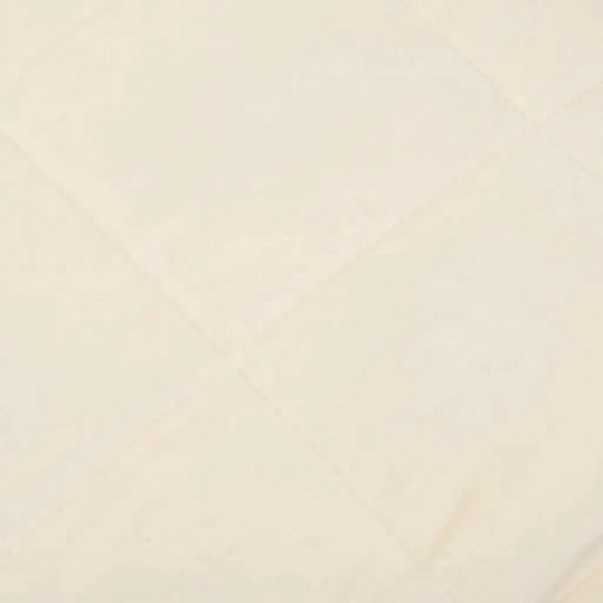 vidaXL Slaapcomfort - Slaapzak - Verzwaringsdeken 155x220 cm 7 kg stof lichtcrèmekleurig - Verzwaarde Deken - Ontspanningsdeken - Drukkend Kussen