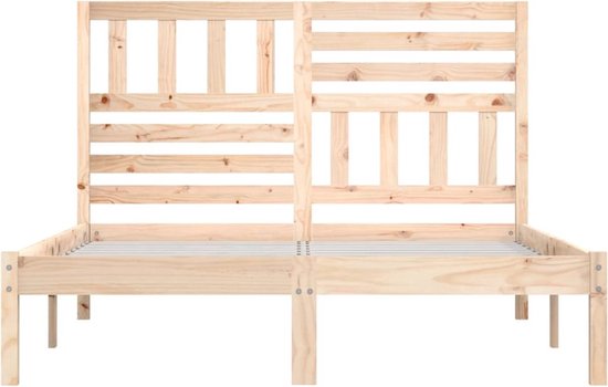 The Living Store Cadre de lit en bois - The Living Store - Encadrements de lit - 205,5 x 126 x 100 cm - Bois de pin Massief