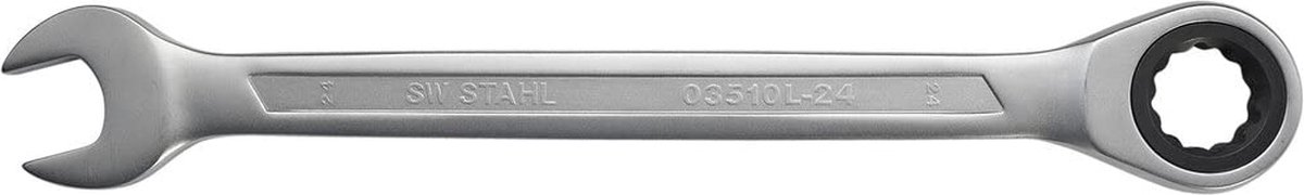 SW-Stahl 03510L-24 Ringratelsleutel 24 mm I fijnvertand met 72 tanden I steeksleutel met ringratel I ringratelsleutel I ringratelsleutel