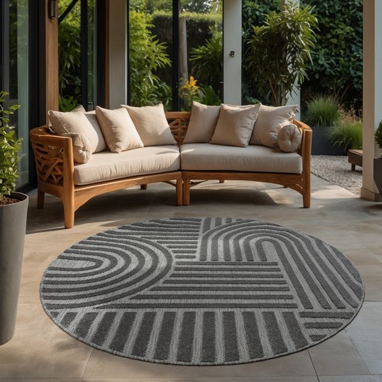 Sunny Outdoor - Binnen en Buiten Vloerkleed - Basic - Grijs - Tapijt