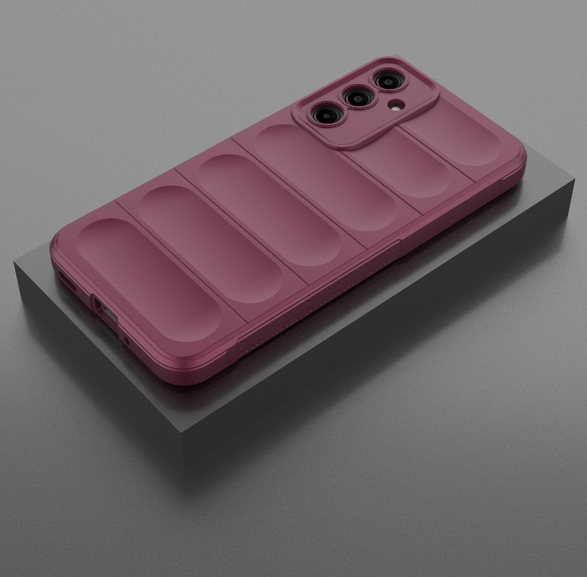 Mobigear Hoesje geschikt voor Samsung Galaxy A16 Telefoonhoesje Flexibel TPU | Mobigear Bumpy Backcover | Galaxy A16 Case | Back Cover - Rood