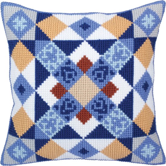 Collection D'Art - Borduurpakket Kussen Majolica - Voorbedrukt canvas- 50.5334