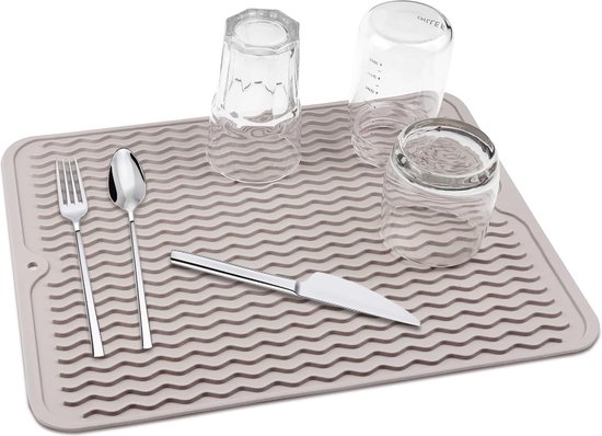 Afdruipmat Voor Servies 40 X 50 Cm - Siliconen Mat Voor Keukenmachines En Koffiezetapparaat Droogmat Voor Afdruipen Van Fruit En Groenten 2 Stuks