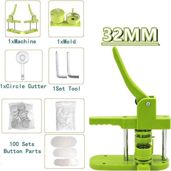 Knopmakermachine, 50 mm vierkante doe-het-zelf koelkastbadgemaker