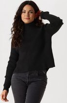 Minus Ava Knit Turtleneck Truien & vesten Dames - Sweater - Hoodie - Vest- Zwart - Maat XXL