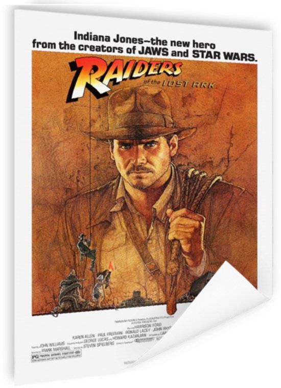 Poster - Indiana Jones, The Raiders of the Lost Ark, Originele Filmposter, Premium Print, Professioneel Fotopapier
