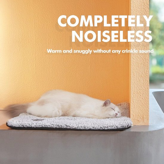 Zelfverwarmende mat, zelfverwarmende kattenmat met afneembare overtrek, wasbaar, warme thermische huisdieronderlegger voor huiskatten, kleine honden, katten buiten, huisdieren buiten en binnen Zelfverwarmende mat, zelfverwarmende kattenmat met afneembare overtrek, wasbaar, warme thermische huisdieronderlegger voor huiskatten, kleine honden, katten buiten, huisdieren buiten en binnen