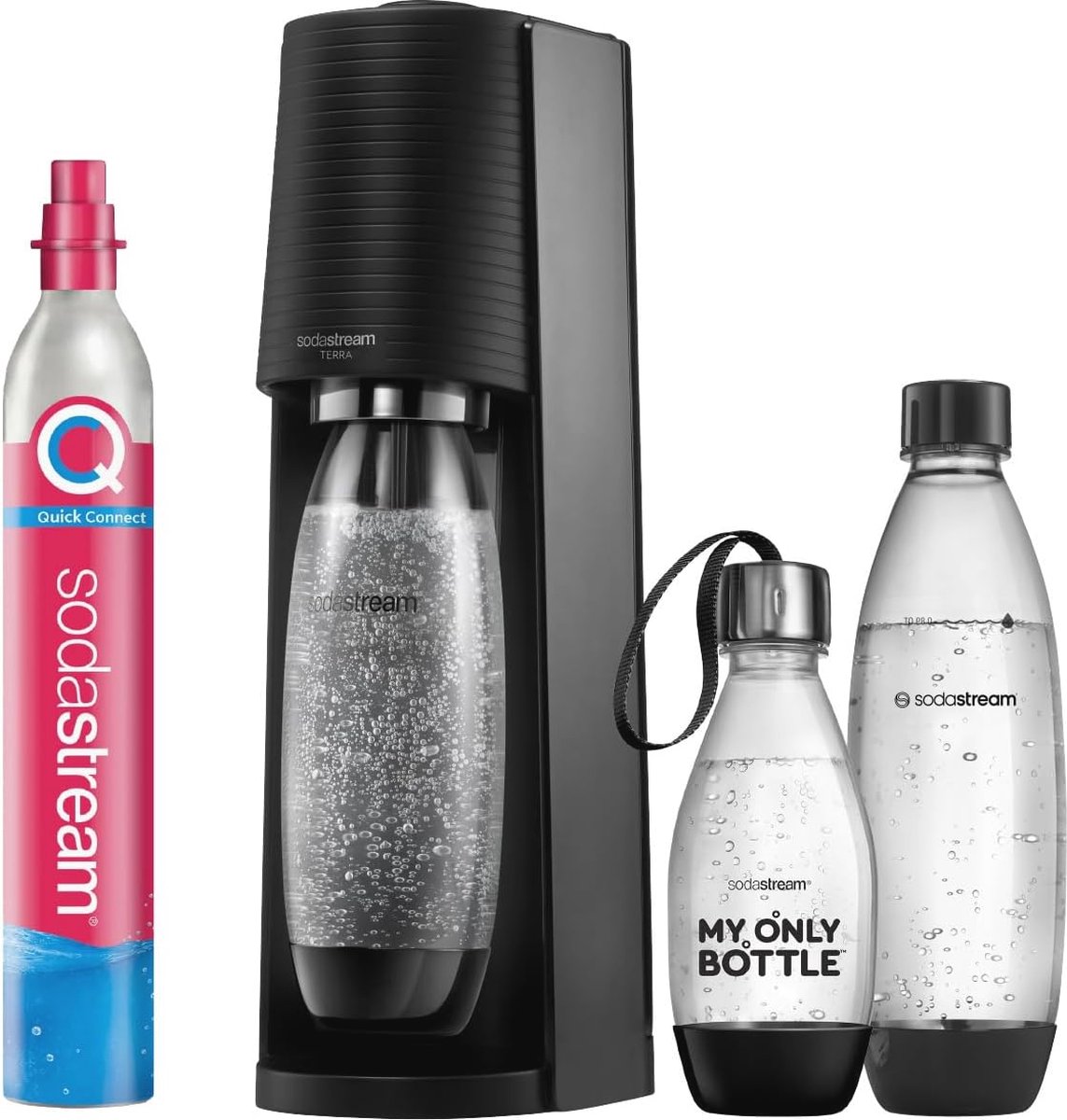 Goedkoopste SodaStream Bruiswatermachine - Compacte CO2-soda maker met vaatwasmachinebestendige flessen, ideaal voor thuis en onderweg