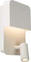 Lucide BOXER - Bedlamp / Wandlamp - LED - 3000K - Met USB oplaadpunt - Wit