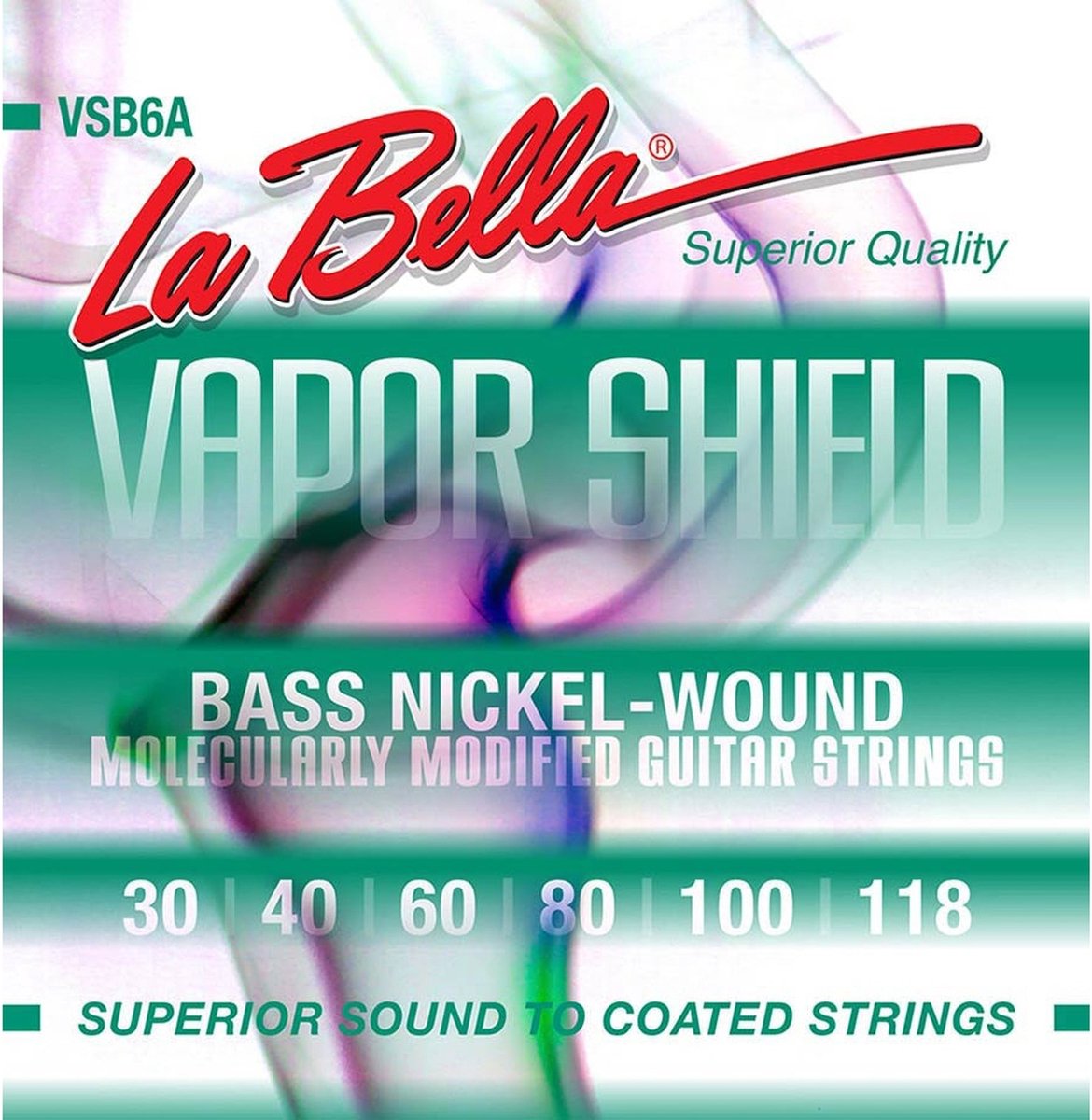 La Bella VSB6A snaren set elektrisch 6-snaar bass, 030-040-060-080-100-118
