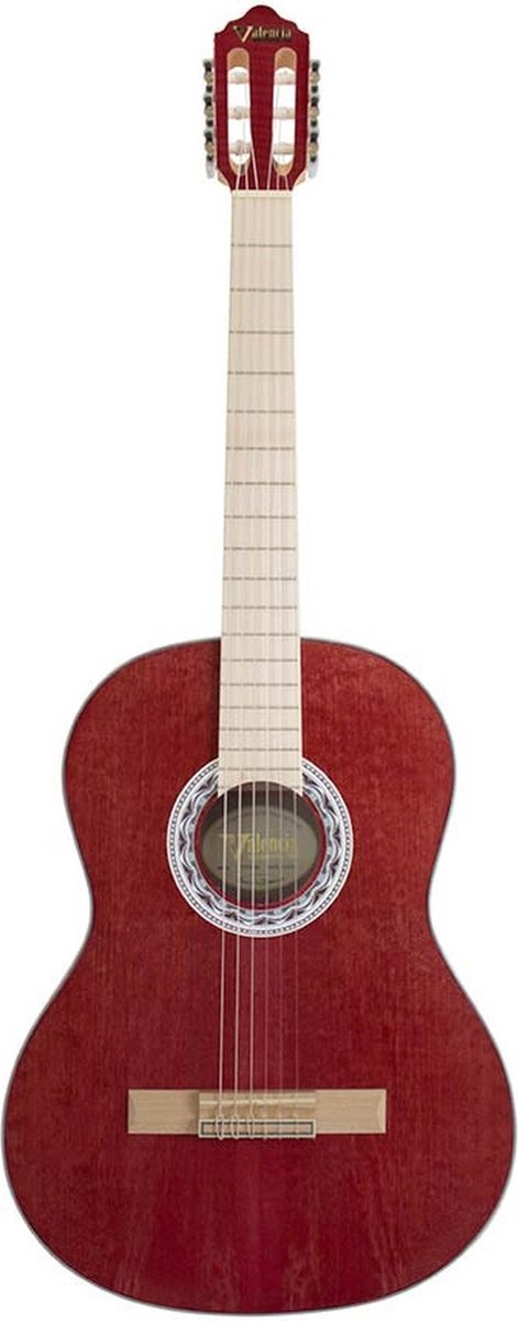Valencia VC354WR Klassieke gitaar 4/4, sitka spar & mahonie, wijn rood
