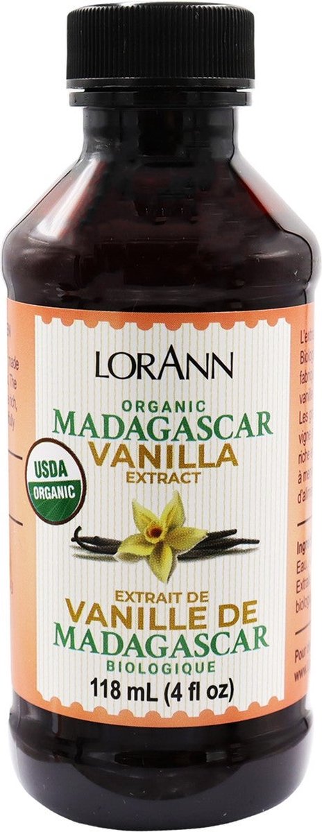 LorAnn Organic Madagascar Double Strength Vanilla Extract 118ml